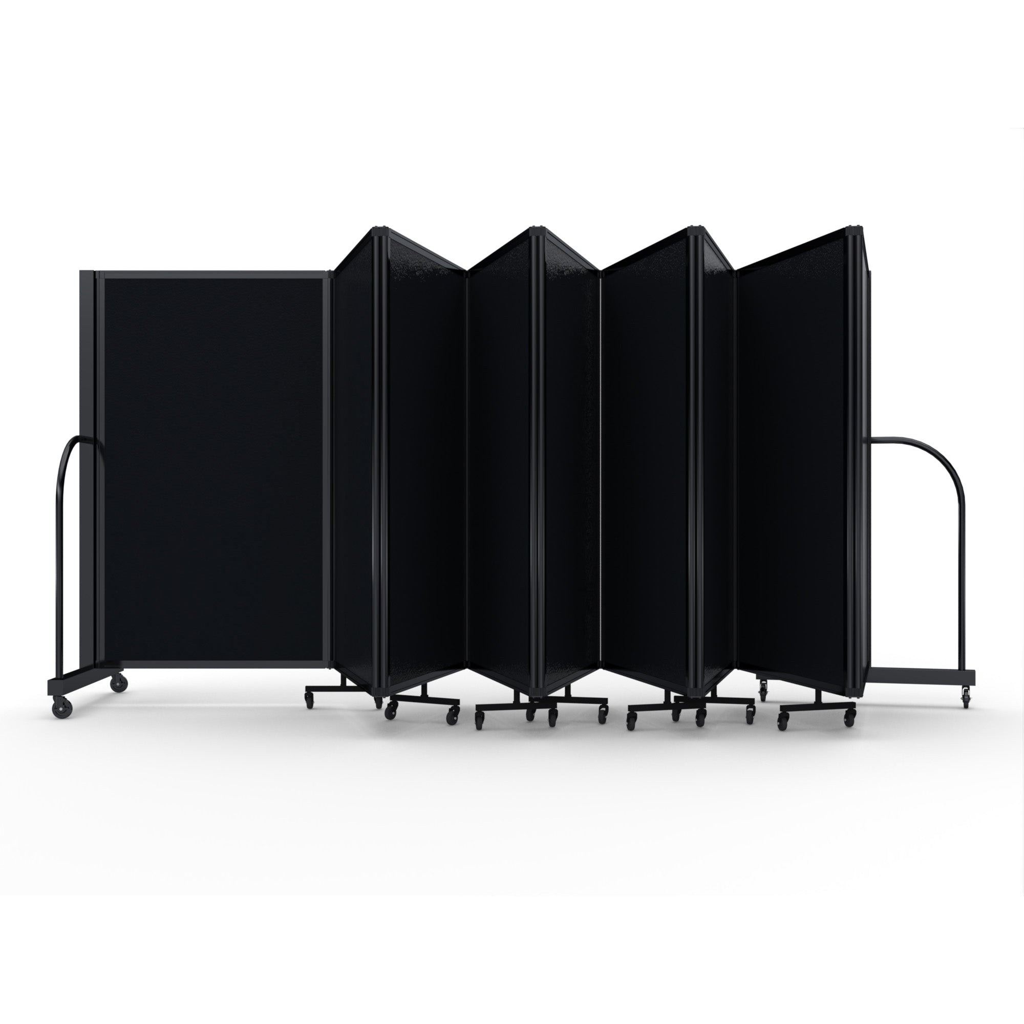Screenflex Full Motion Divider, 5' x 25'1", Black Frame, Coal Vinyl
