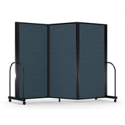 Screenflex Full Motion Divider, 6' x 8'7", Black Frame, Lake