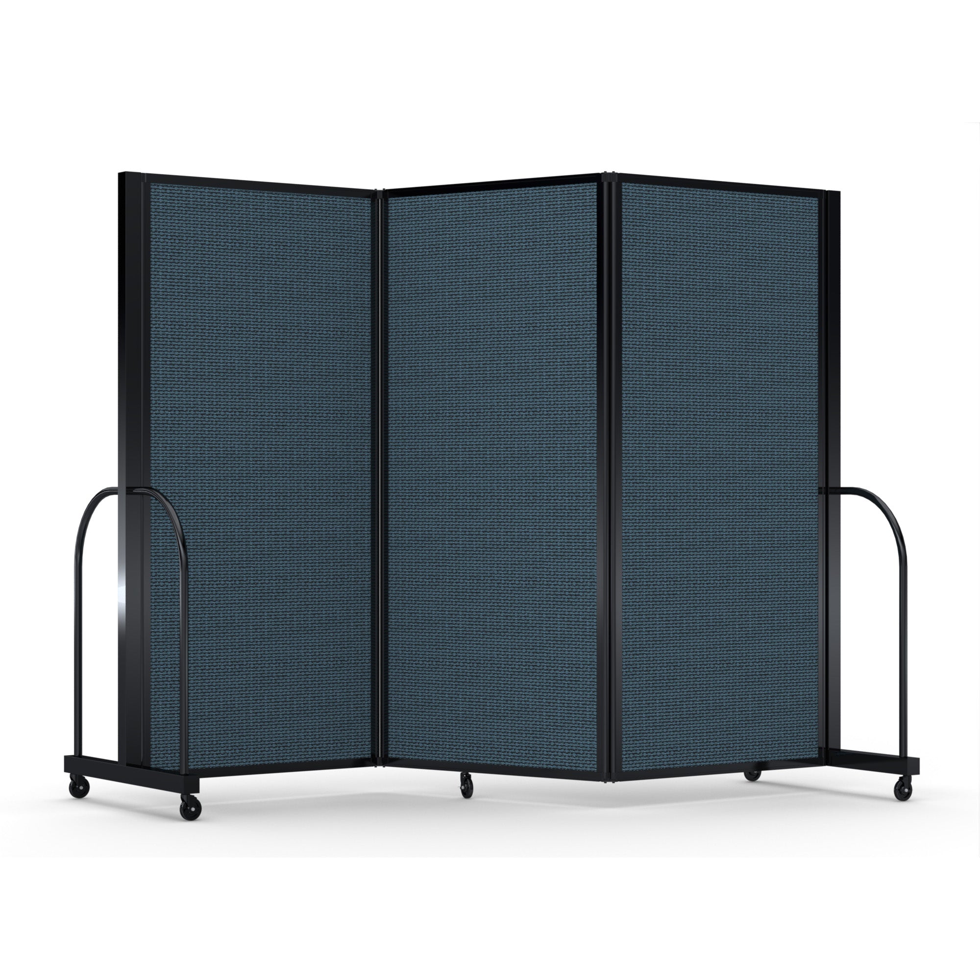 Screenflex Full Motion Divider, 6' x 8'7", Black Frame, Lake