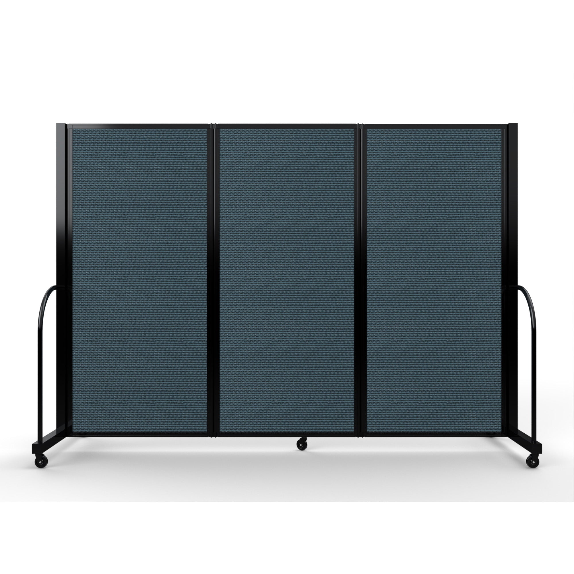 Screenflex Full Motion Divider, 6' x 8'7", Black Frame, Lake