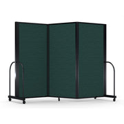 Screenflex Full Motion Divider, 6' x 8'7", Black Frame, Mallard