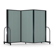 Screenflex Full Motion Divider, 6' x 8'7", Black Frame, Sea Green