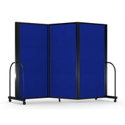 Screenflex Full Motion Divider, 6' x 8'7", Black Frame, Royal Blue