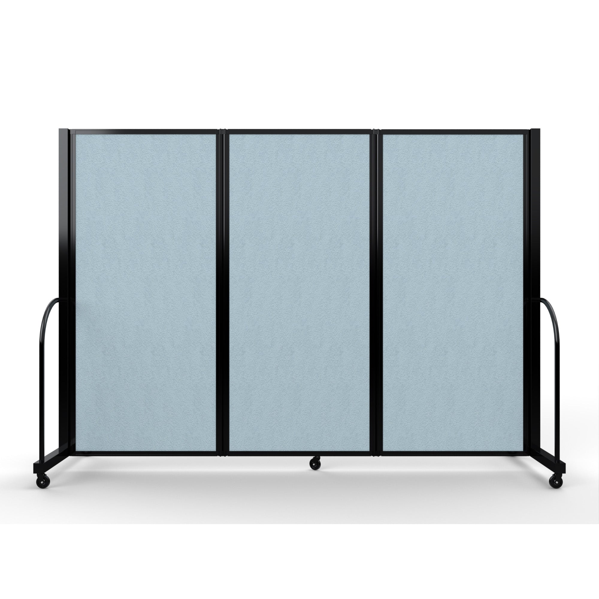 Screenflex Full Motion Divider, 6' x 8'7", Black Frame, Blue Tide Vinyl