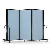 Screenflex Full Motion Divider, 6' x 8'7", Black Frame, Blue Tide Vinyl