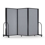 Screenflex Full Motion Divider, 6' x 8'7", Black Frame, Granite Vinyl
