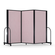 Screenflex Full Motion Divider, 6' x 8'7", Black Frame, Raspberry Mist Vinyl