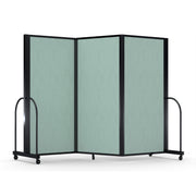 Screenflex Full Motion Divider, 6' x 8'7", Black Frame, Mint Vinyl
