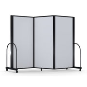 Screenflex Full Motion Divider, 6' x 8'7", Black Frame, Ice Vinyl