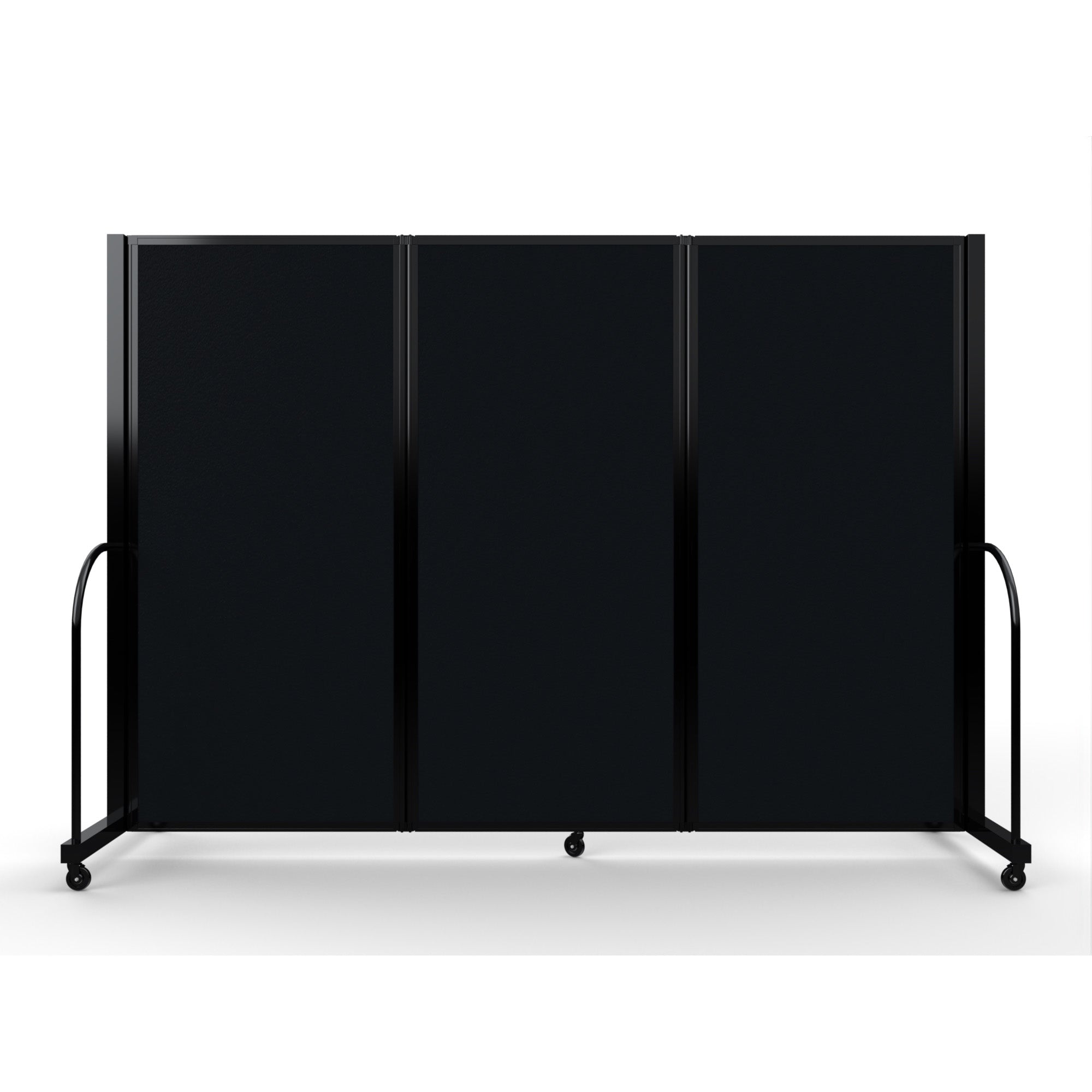 Screenflex Full Motion Divider, 6' x 8'7", Black Frame, Coal Vinyl
