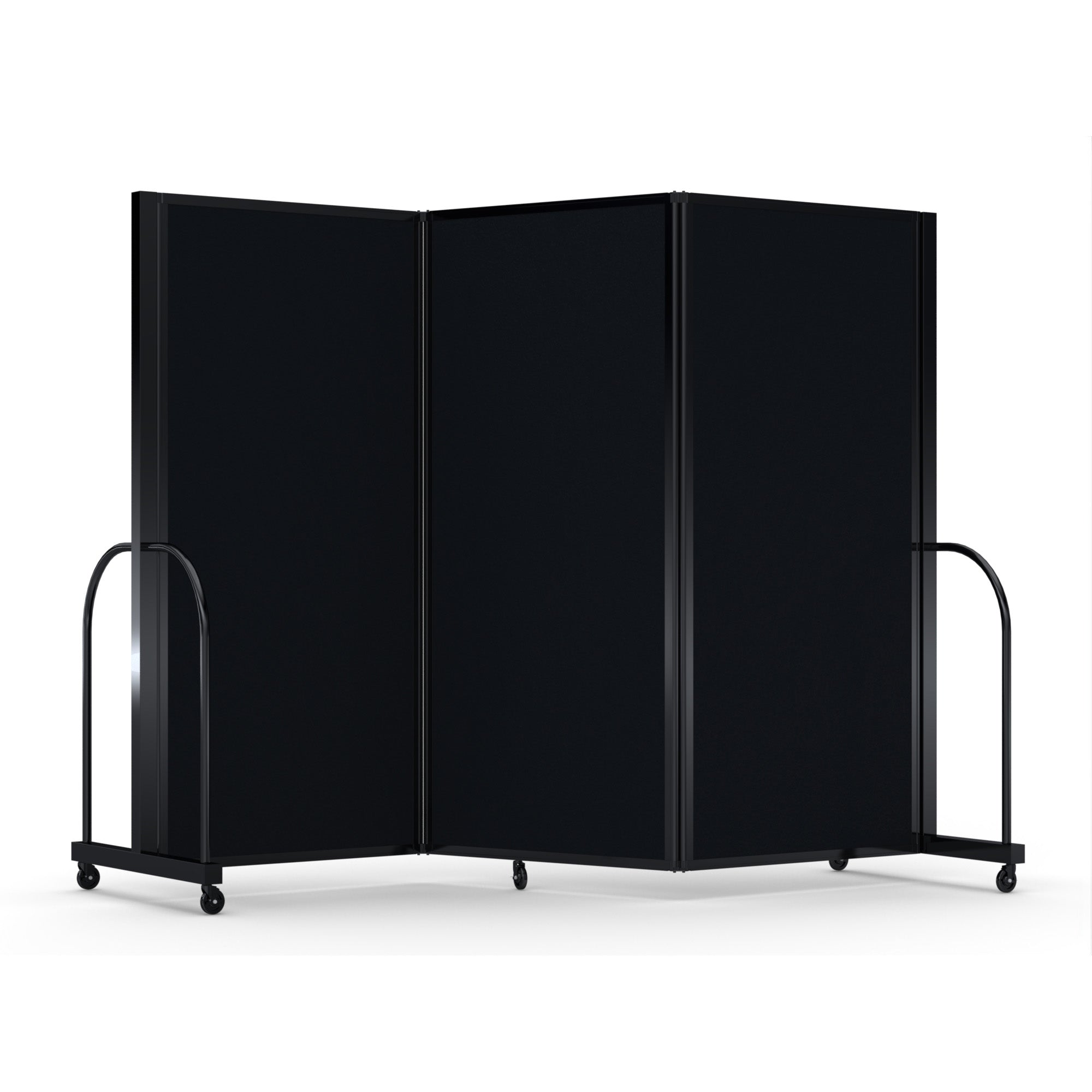 Screenflex Full Motion Divider, 6' x 8'7", Black Frame, Coal Vinyl