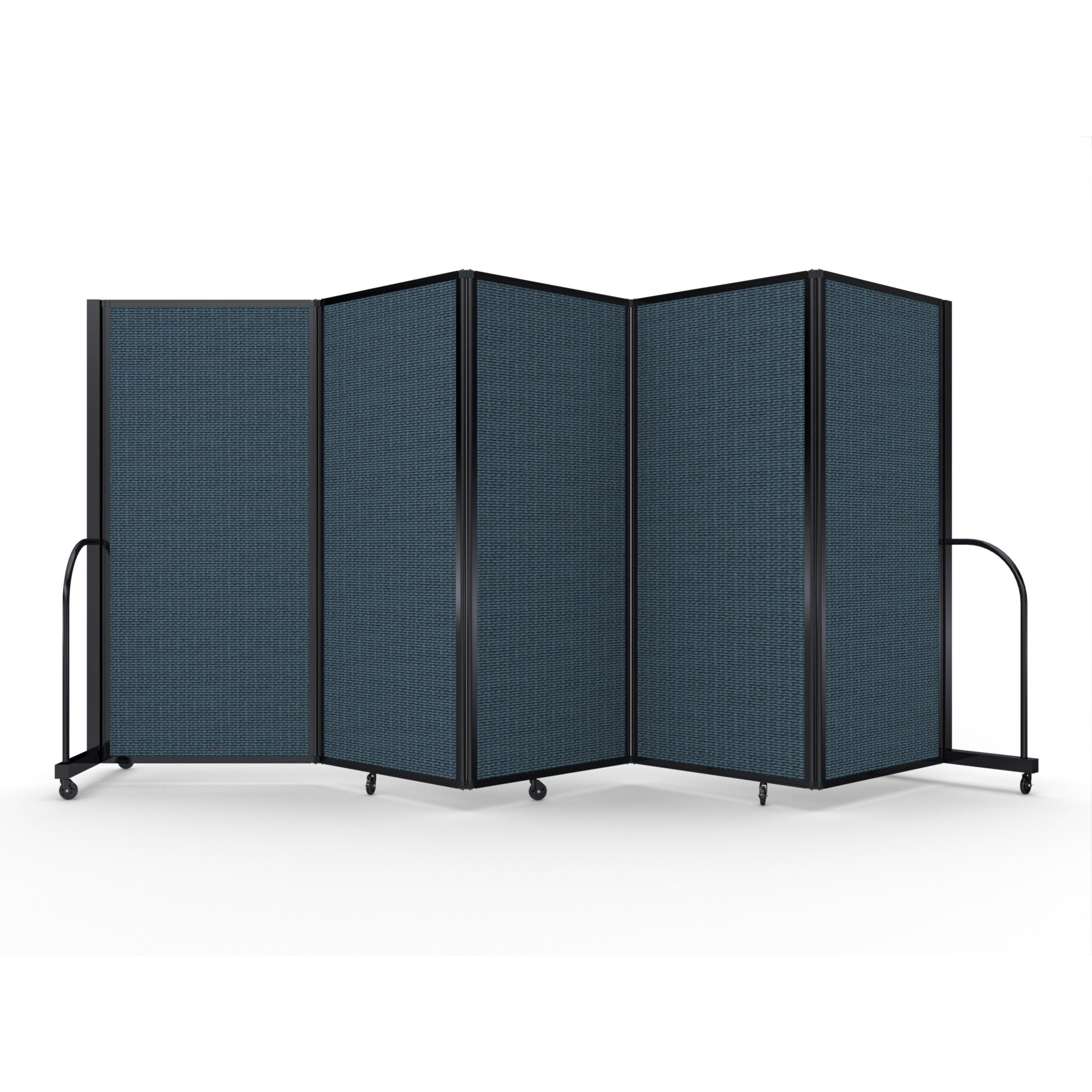 Screenflex Full Motion Divider, 6' x 14'1", Black Frame, Lake