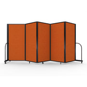 Screenflex Full Motion Divider, 6' x 14'1", Black Frame, Orange