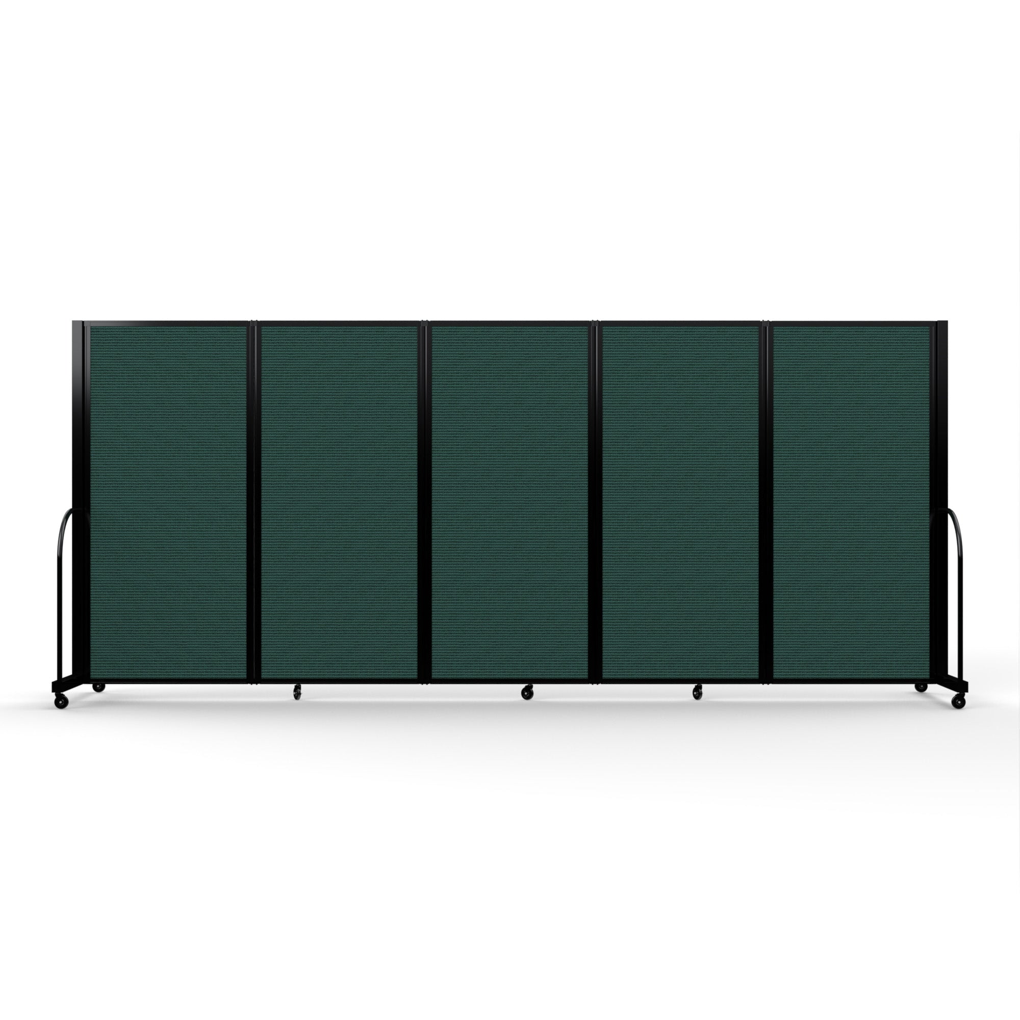 Screenflex Full Motion Divider, 6' x 14'1", Black Frame, Mallard