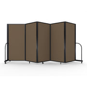 Screenflex Full Motion Divider, 6' x 14'1", Black Frame, Walnut