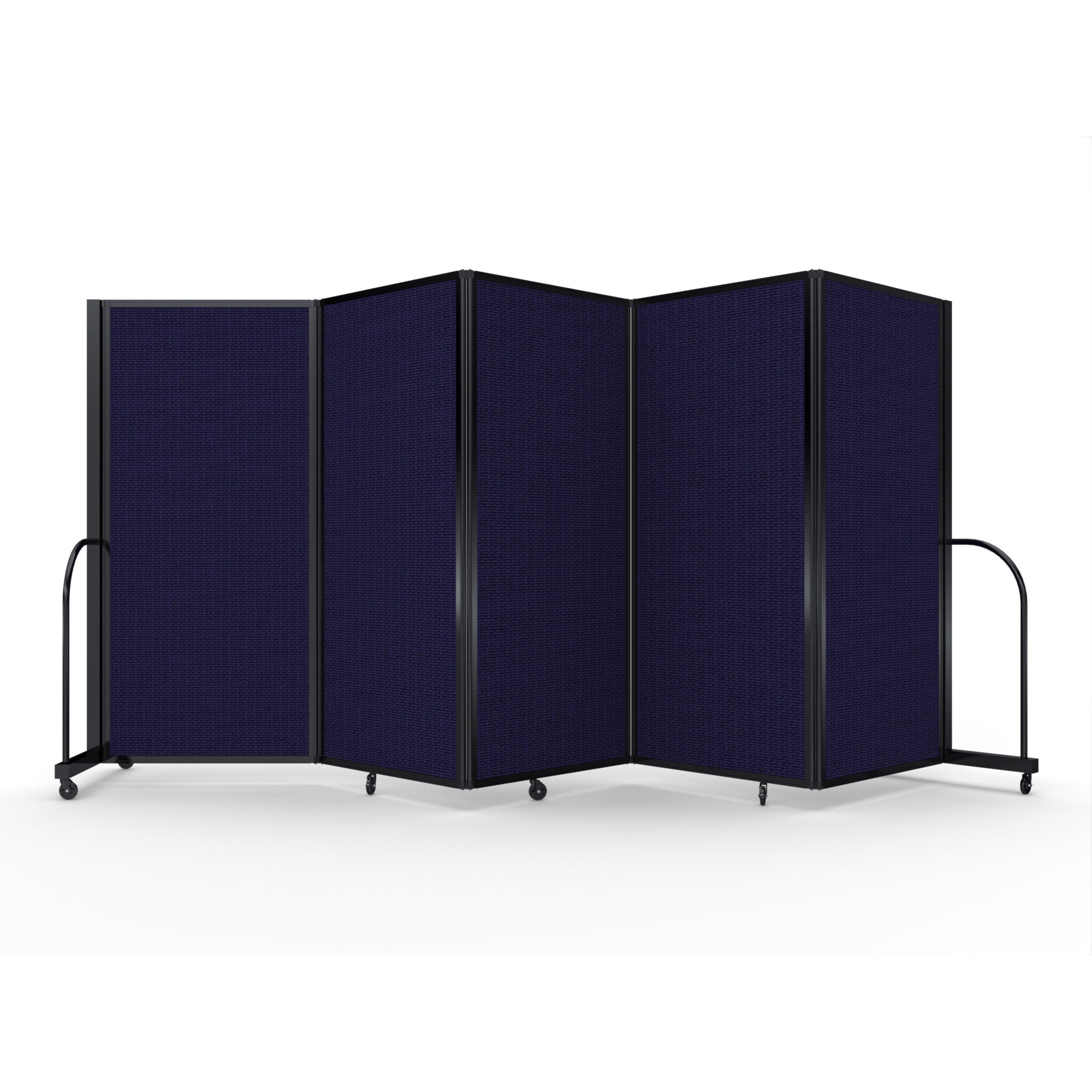 Screenflex Full Motion Divider, 6' x 14'1", Black Frame, Navy