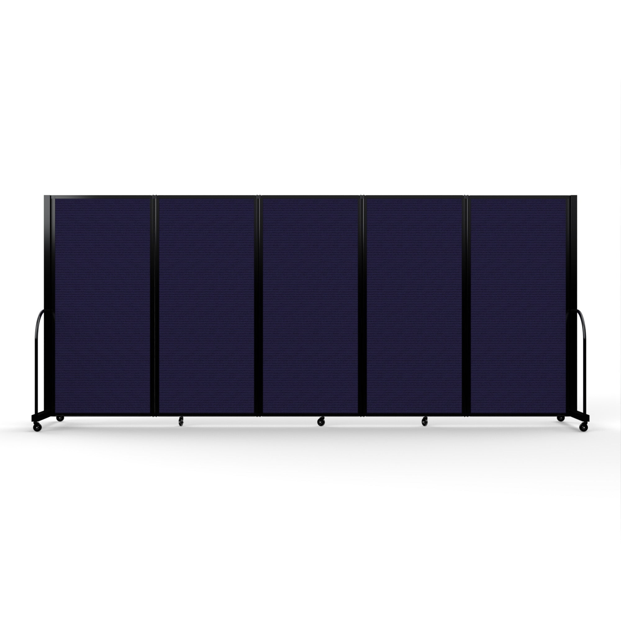 Screenflex Full Motion Divider, 6' x 14'1", Black Frame, Navy