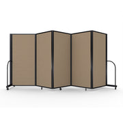 Screenflex Full Motion Divider, 6' x 14'1", Black Frame, Desert