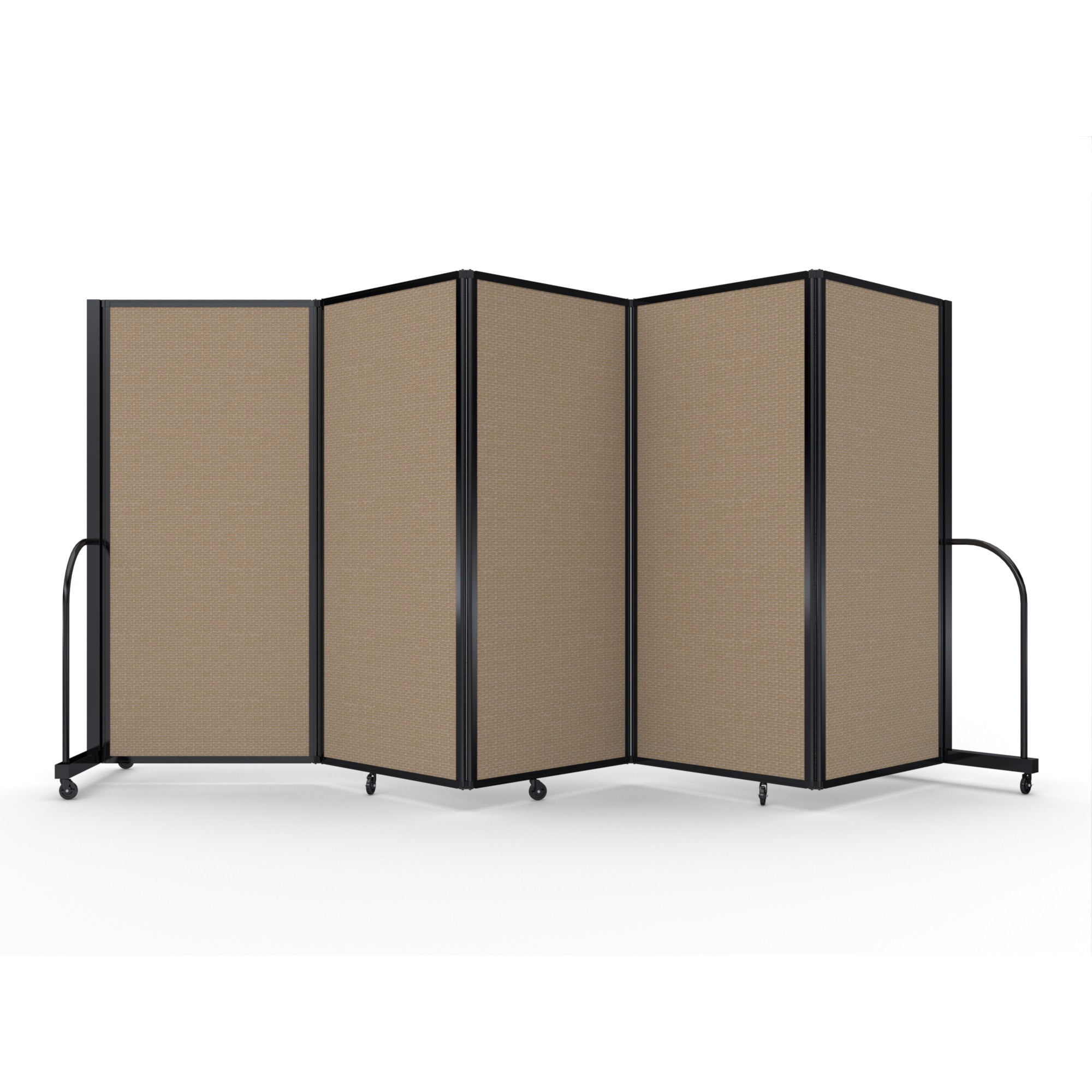 Screenflex Full Motion Divider, 6' x 14'1", Black Frame, Desert