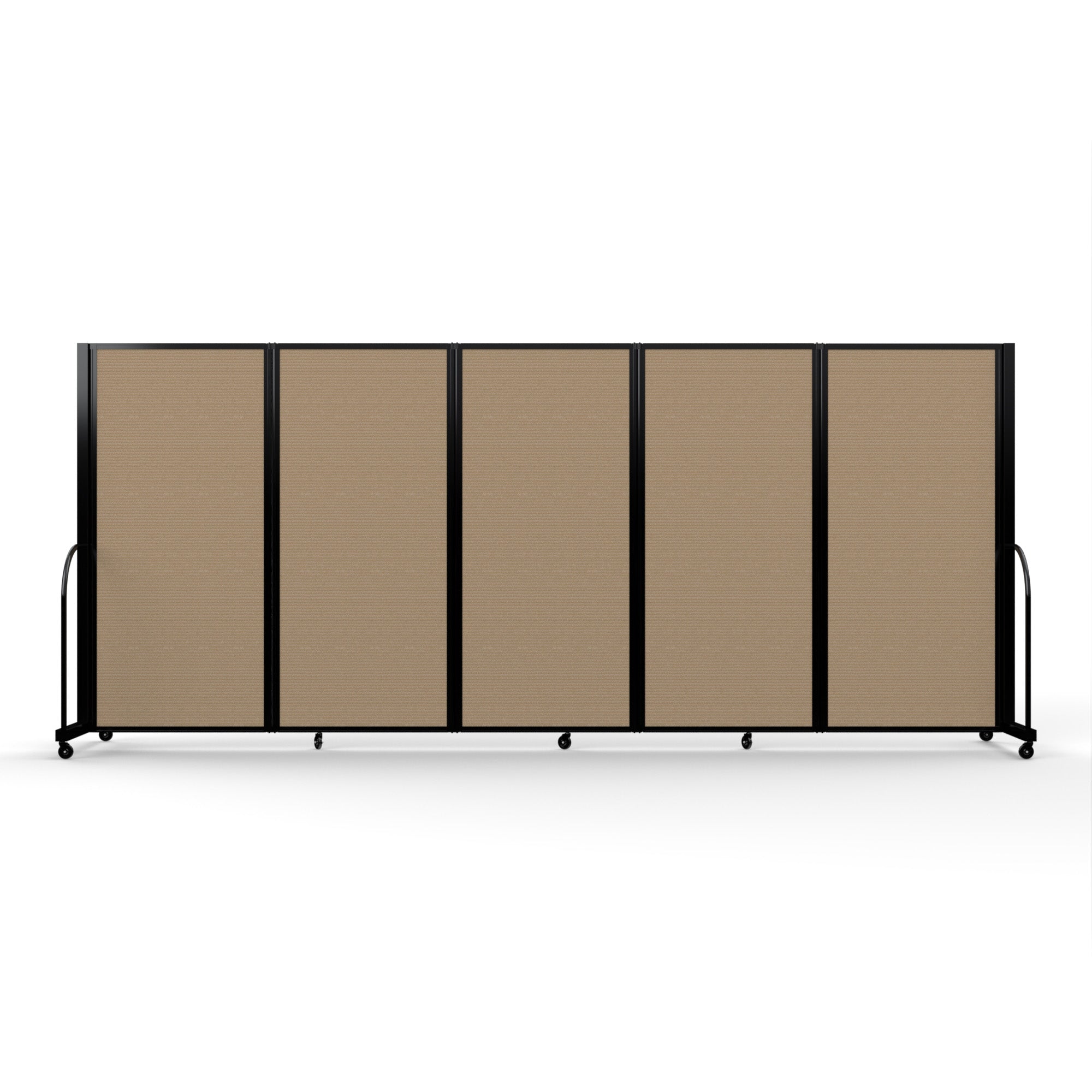 Screenflex Full Motion Divider, 6' x 14'1", Black Frame, Desert