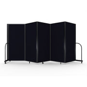 Screenflex Full Motion Divider, 6' x 14'1", Black Frame, Black