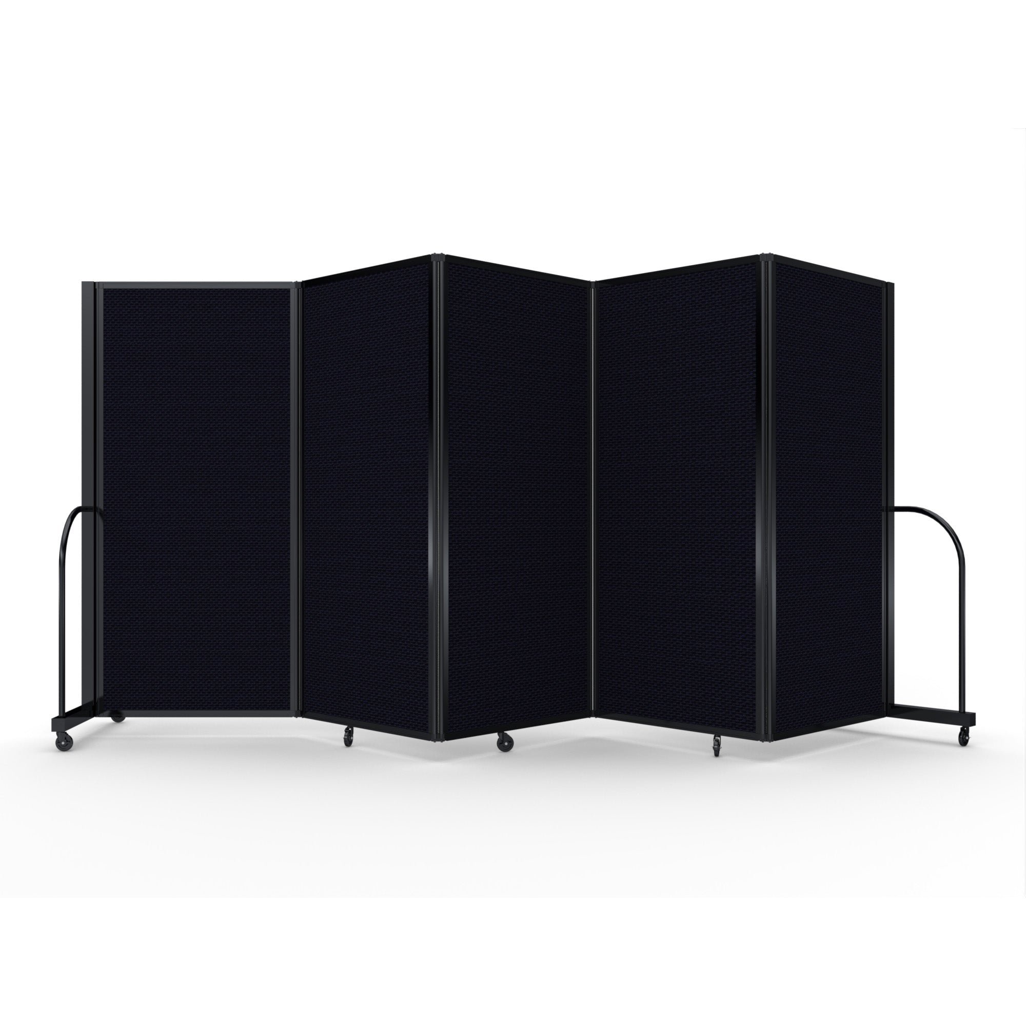 Screenflex Full Motion Divider, 6' x 14'1", Black Frame, Black