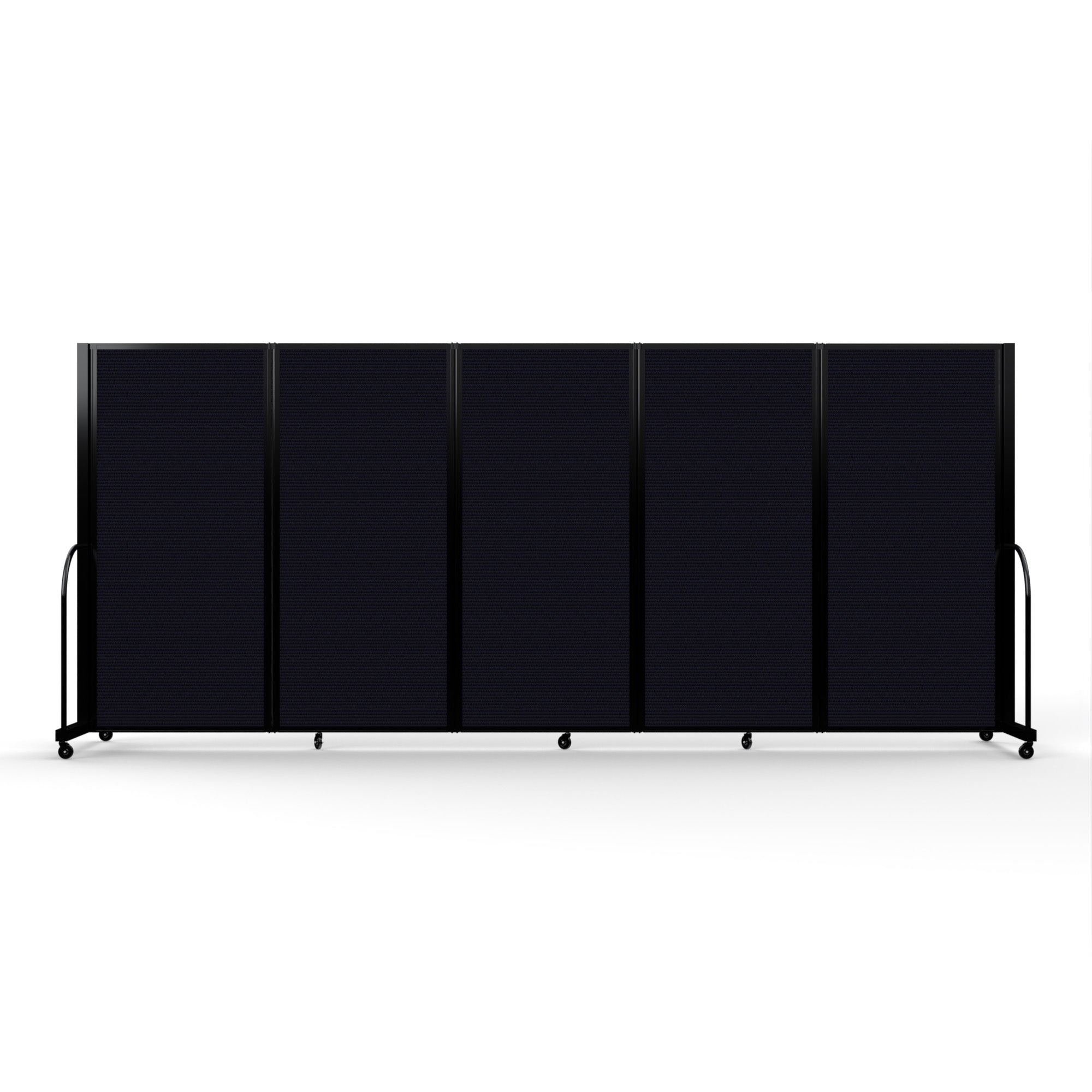 Screenflex Full Motion Divider, 6' x 14'1", Black Frame, Black