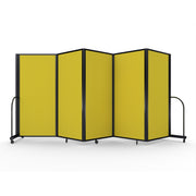 Screenflex Full Motion Divider, 6' x 14'1", Black Frame, Primary Yellow