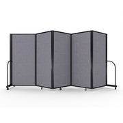 Screenflex Full Motion Divider, 6' x 14'1", Black Frame, Select Gray