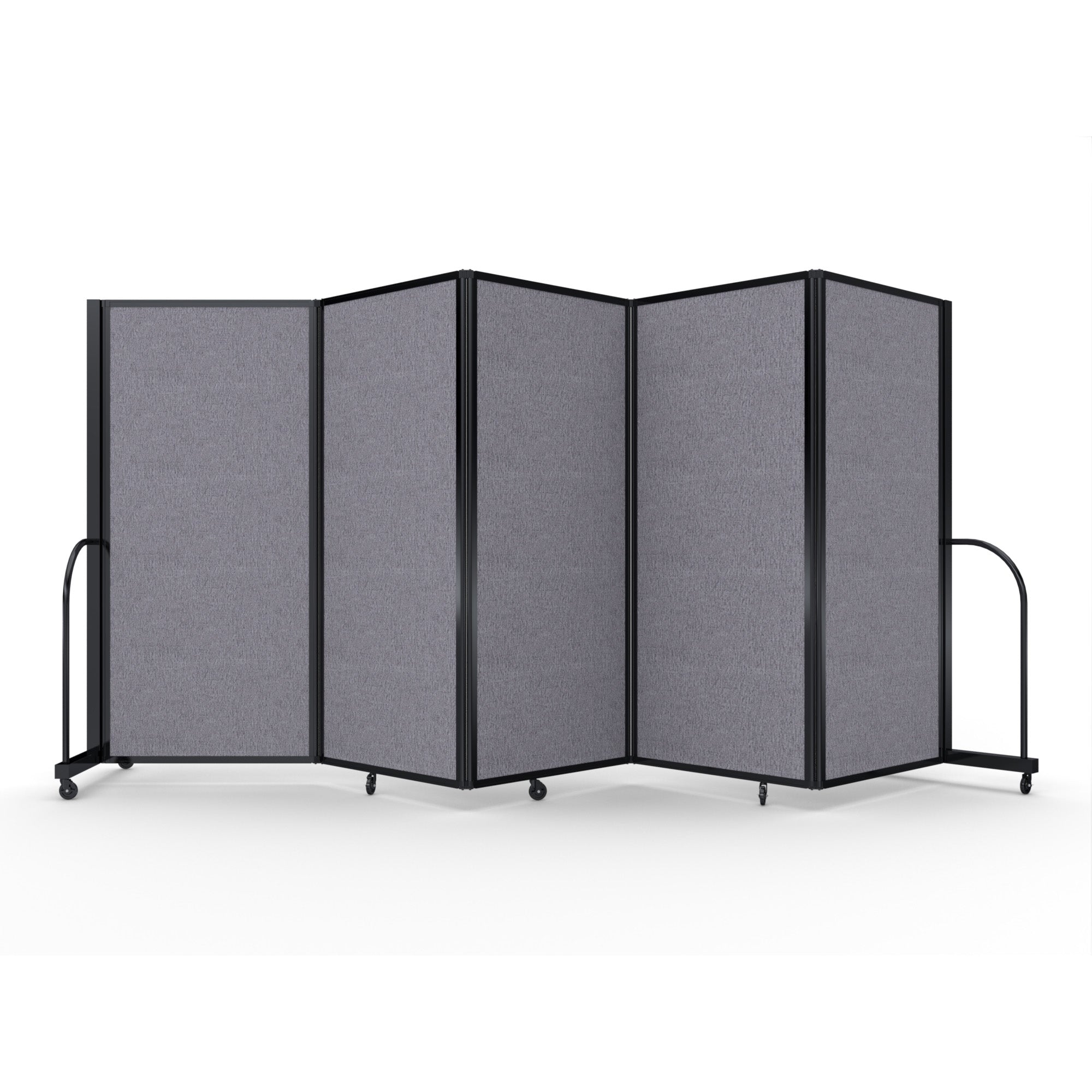 Screenflex Full Motion Divider, 6' x 14'1", Black Frame, Select Gray