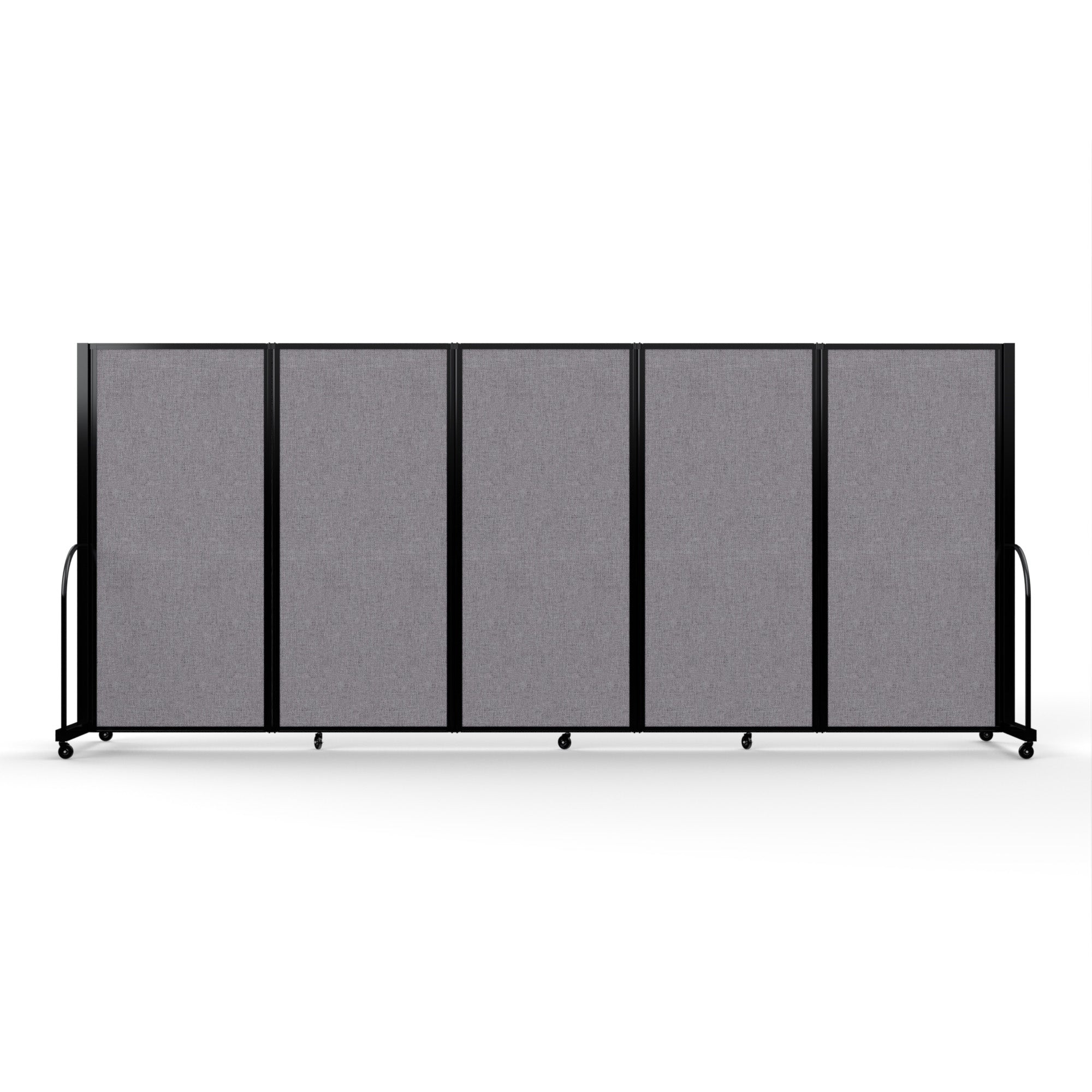 Screenflex Full Motion Divider, 6' x 14'1", Black Frame, Select Gray