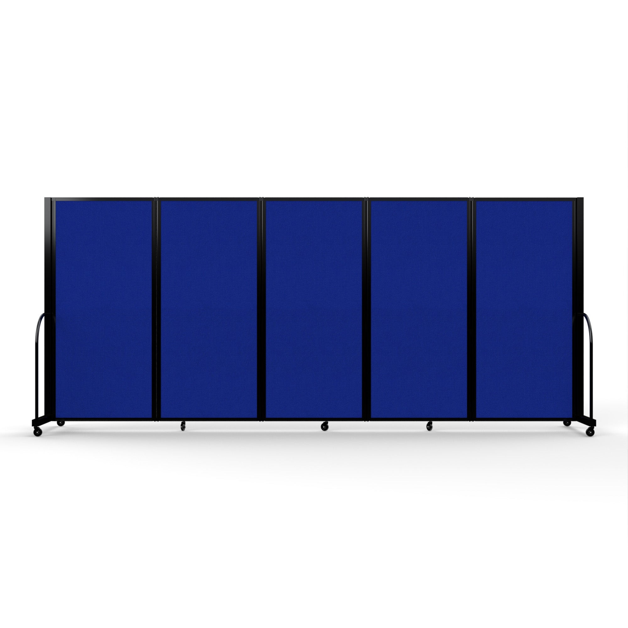 Screenflex Full Motion Divider, 6' x 14'1", Black Frame, Royal Blue