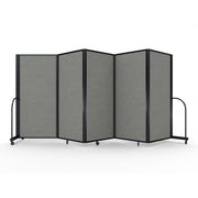 Screenflex Full Motion Divider, 6' x 14'1", Black Frame, Gray Smoke