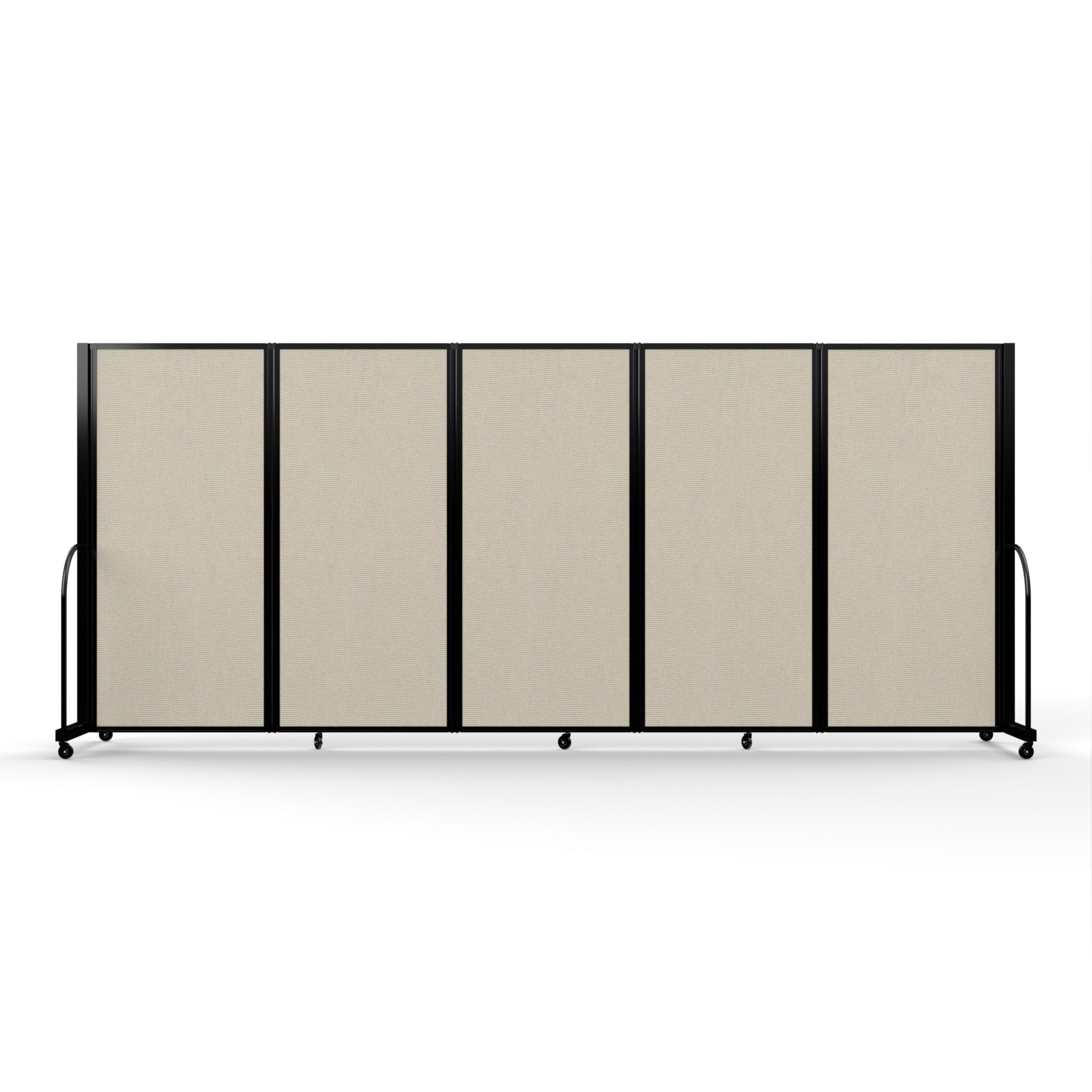 Screenflex Full Motion Divider, 6' x 14'1", Black Frame, Sand