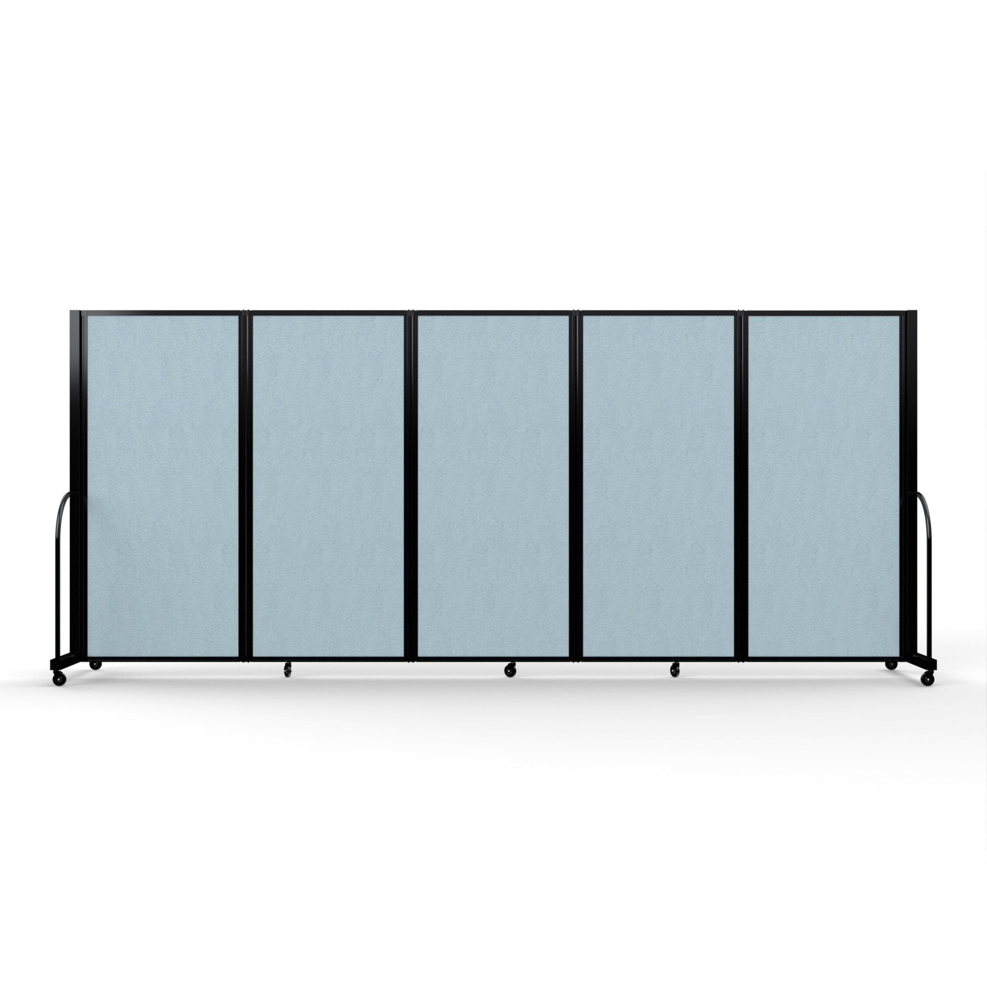 Screenflex Full Motion Divider, 6' x 14'1", Black Frame, Blue Tide Vinyl