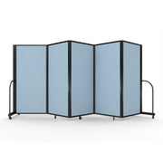 Screenflex Full Motion Divider, 6' x 14'1", Black Frame, Blue Tide Vinyl