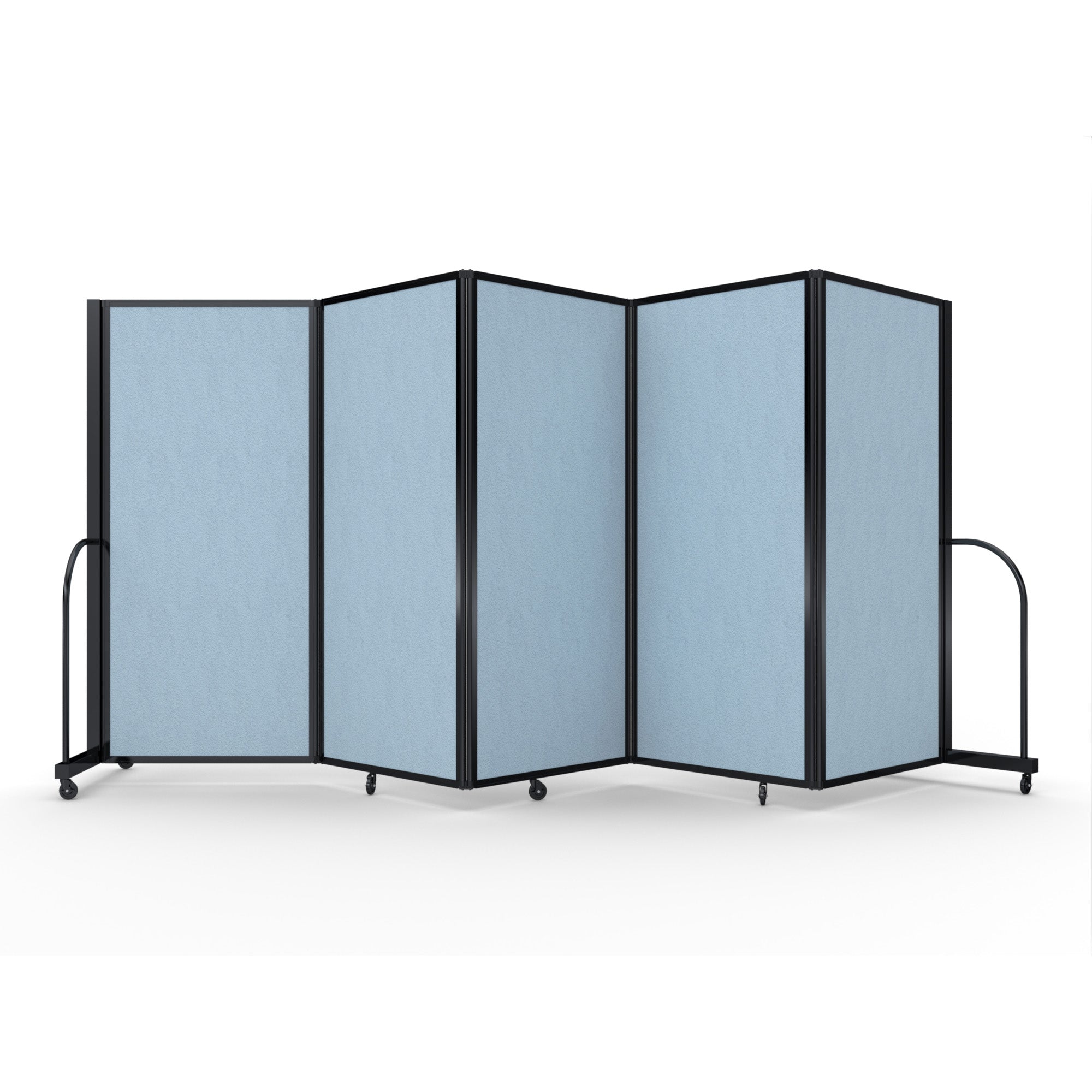Screenflex Full Motion Divider, 6' x 14'1", Black Frame, Blue Tide Vinyl