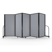 Screenflex Full Motion Divider, 6' x 14'1", Black Frame, Granite Vinyl