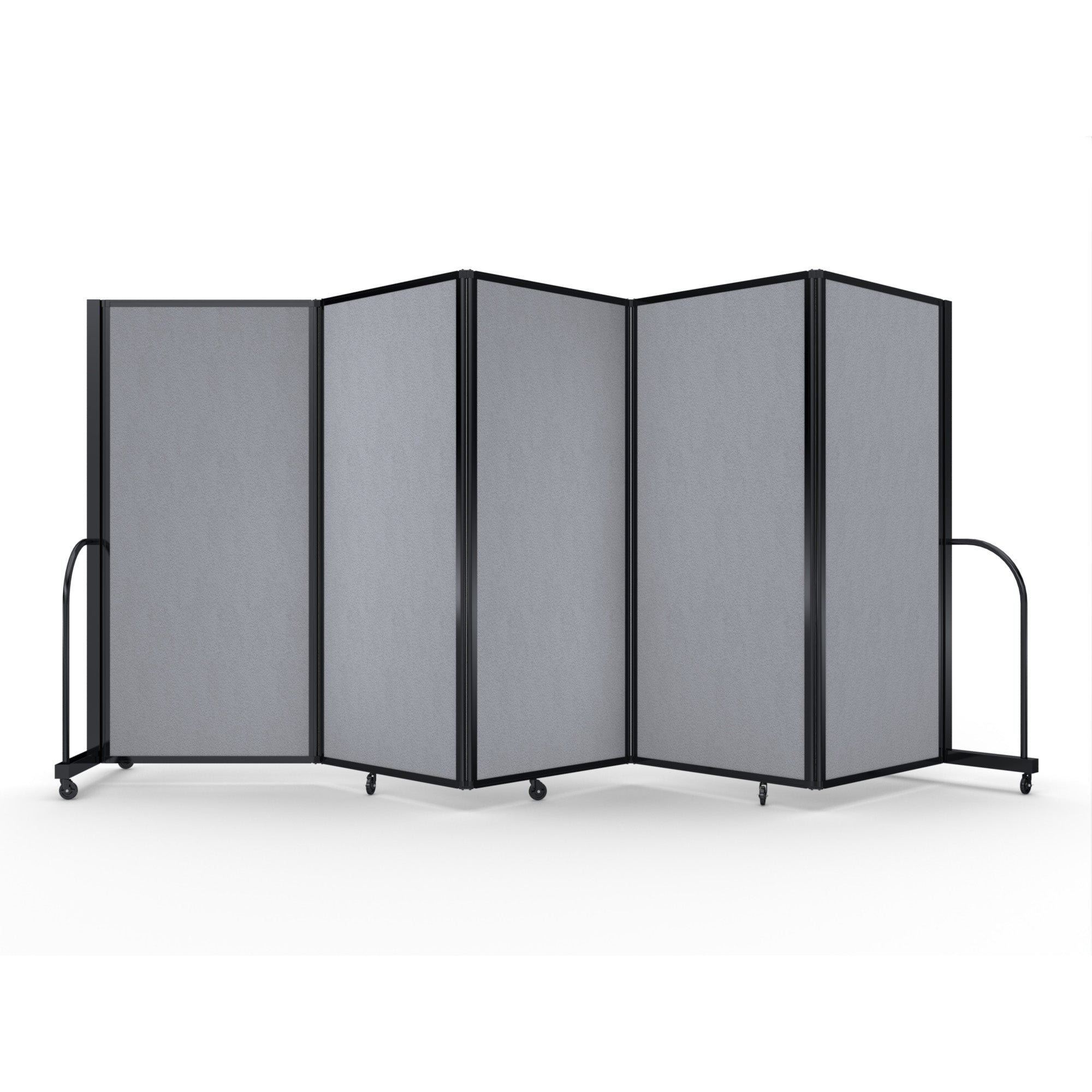 Screenflex Full Motion Divider, 6' x 14'1", Black Frame, Granite Vinyl