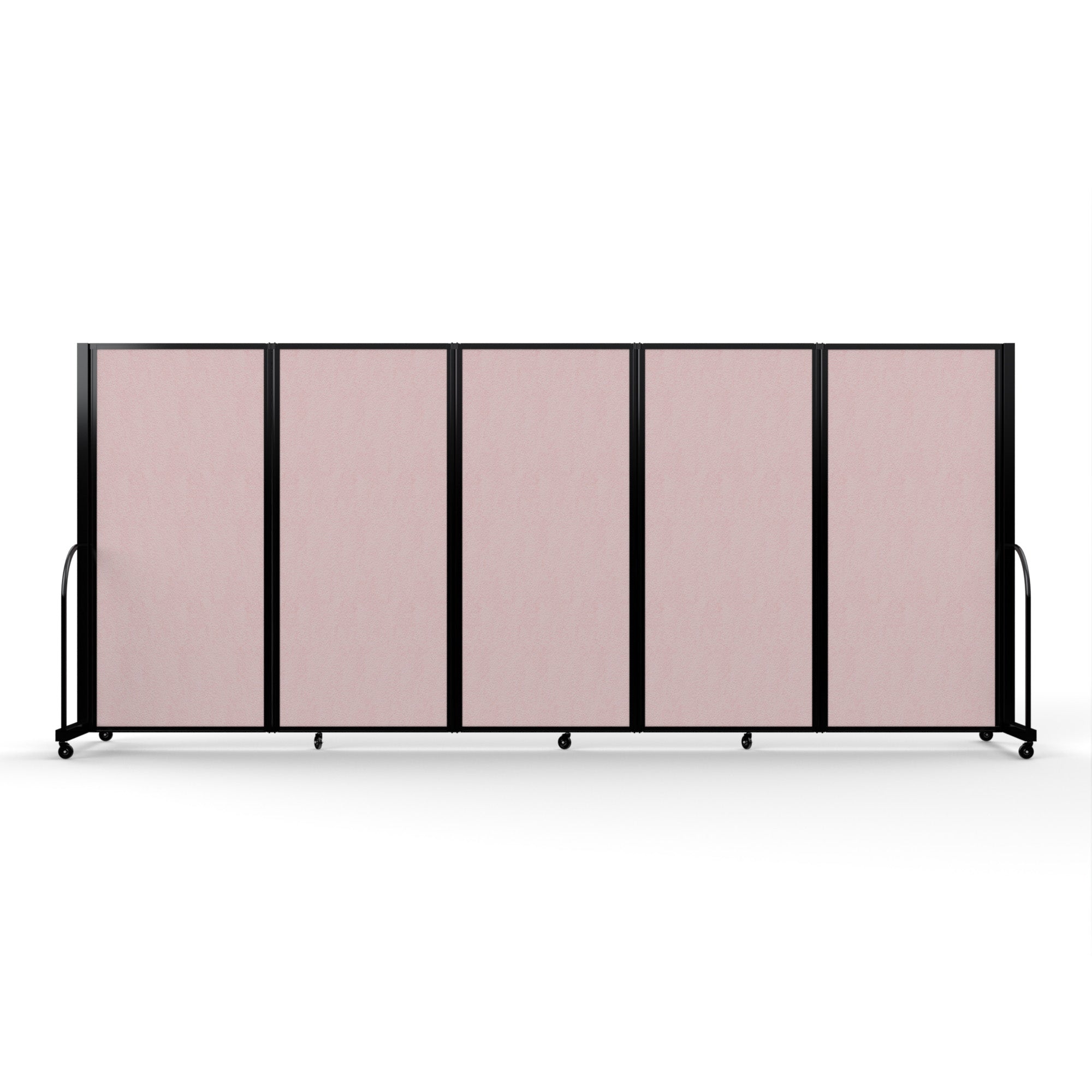 Screenflex Full Motion Divider, 6' x 14'1", Black Frame, Raspberry Mist Vinyl