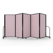 Screenflex Full Motion Divider, 6' x 14'1", Black Frame, Raspberry Mist Vinyl