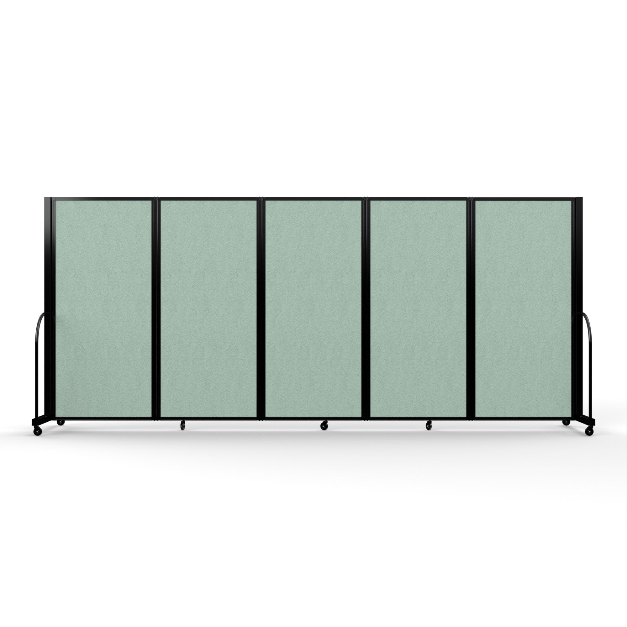 Screenflex Full Motion Divider, 6' x 14'1", Black Frame, Mint Vinyl