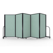 Screenflex Full Motion Divider, 6' x 14'1", Black Frame, Mint Vinyl