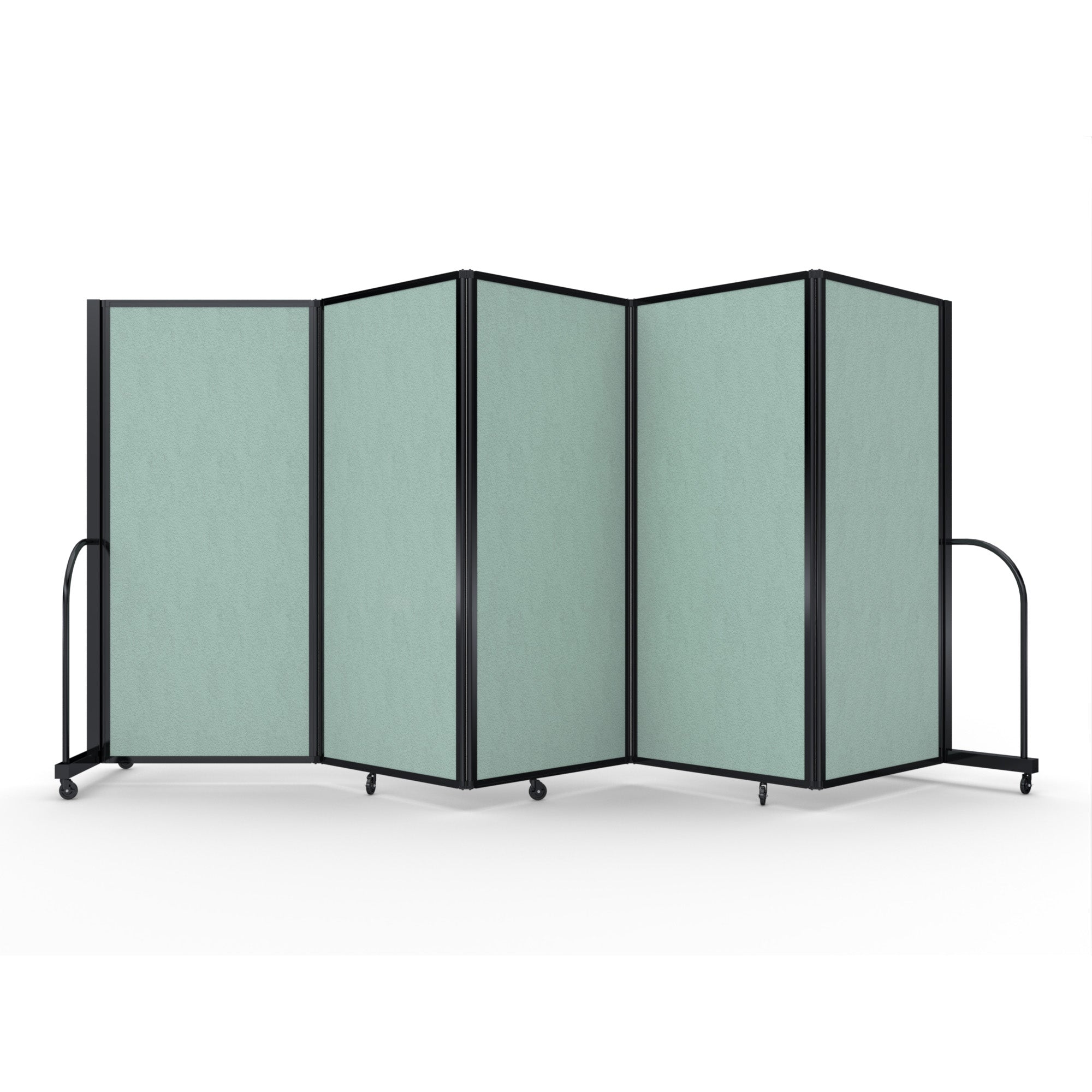 Screenflex Full Motion Divider, 6' x 14'1", Black Frame, Mint Vinyl