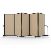 Screenflex Full Motion Divider, 6' x 14'1", Black Frame, Sandalwood Vinyl