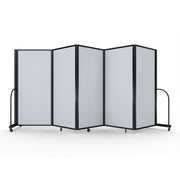 Screenflex Full Motion Divider, 6' x 14'1", Black Frame, Ice Vinyl