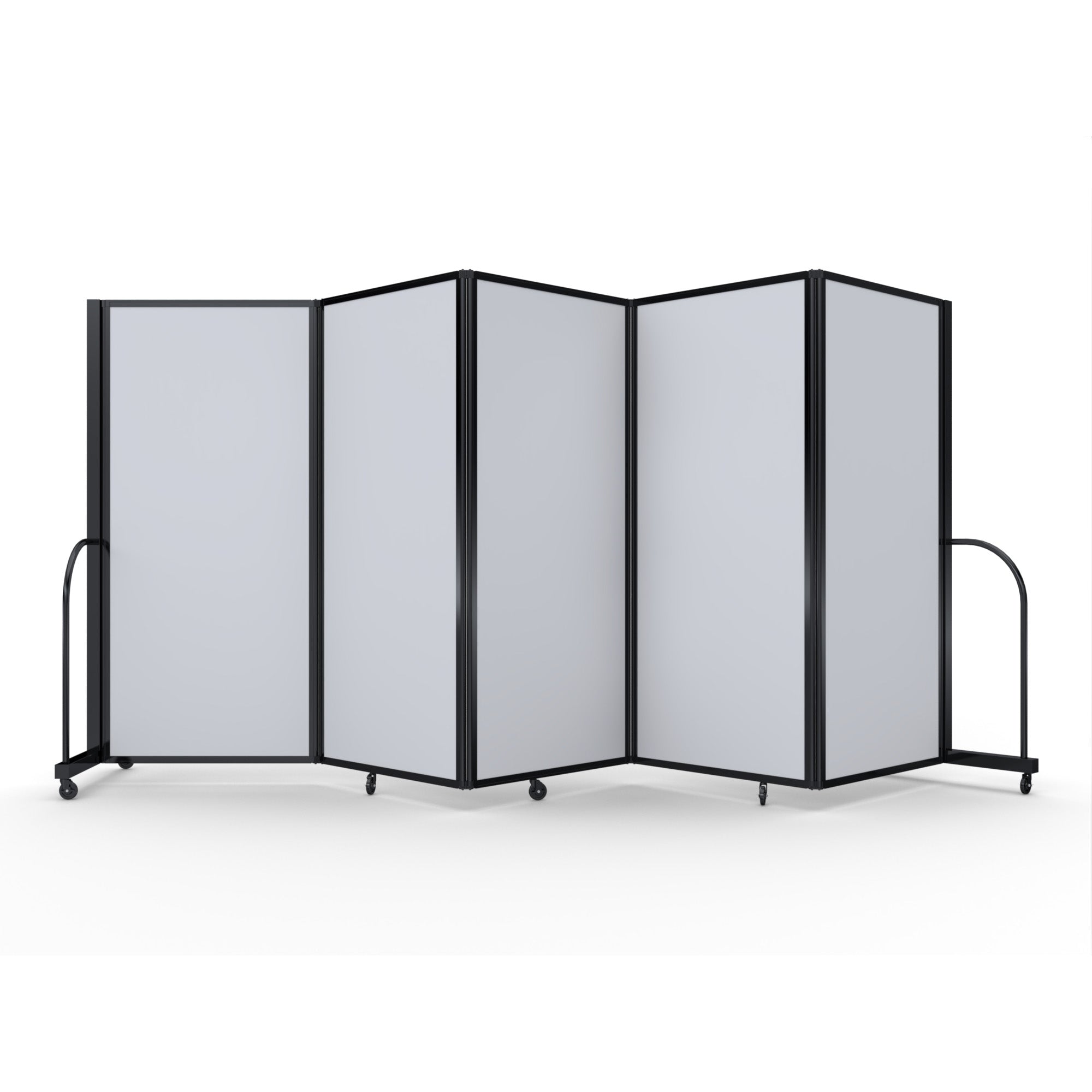 Screenflex Full Motion Divider, 6' x 14'1", Black Frame, Ice Vinyl