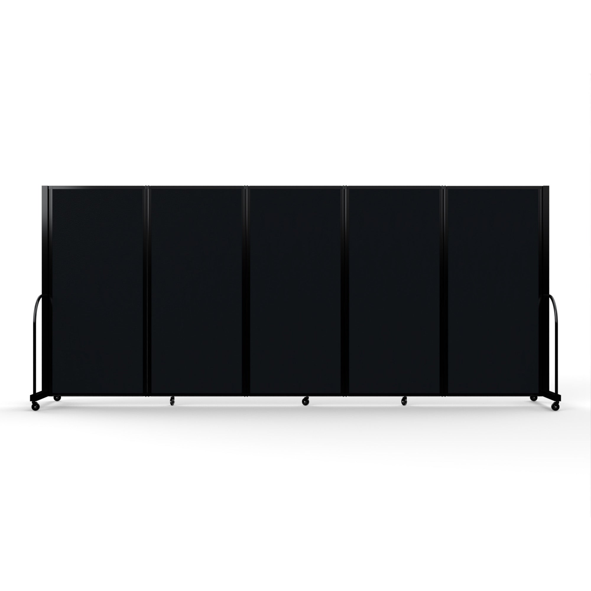 Screenflex Full Motion Divider, 6' x 14'1", Black Frame, Coal Vinyl