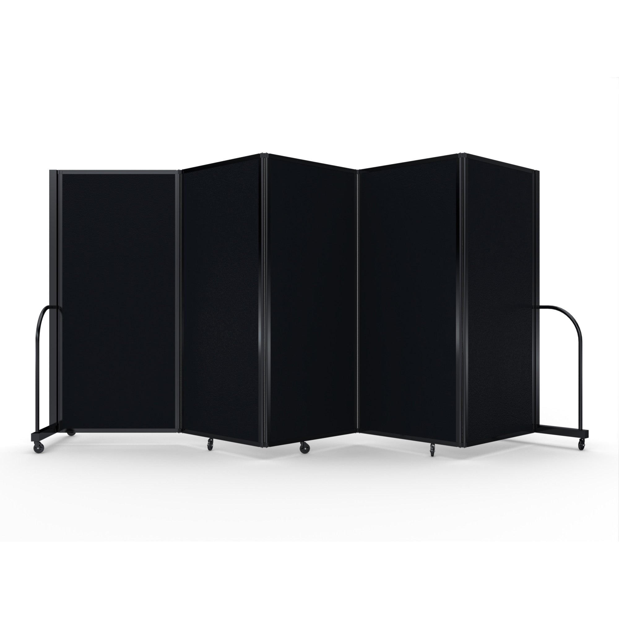 Screenflex Full Motion Divider, 6' x 14'1", Black Frame, Coal Vinyl