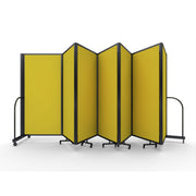 Screenflex Full Motion Divider, 6' x 19'7", Black Frame, Primary Yellow